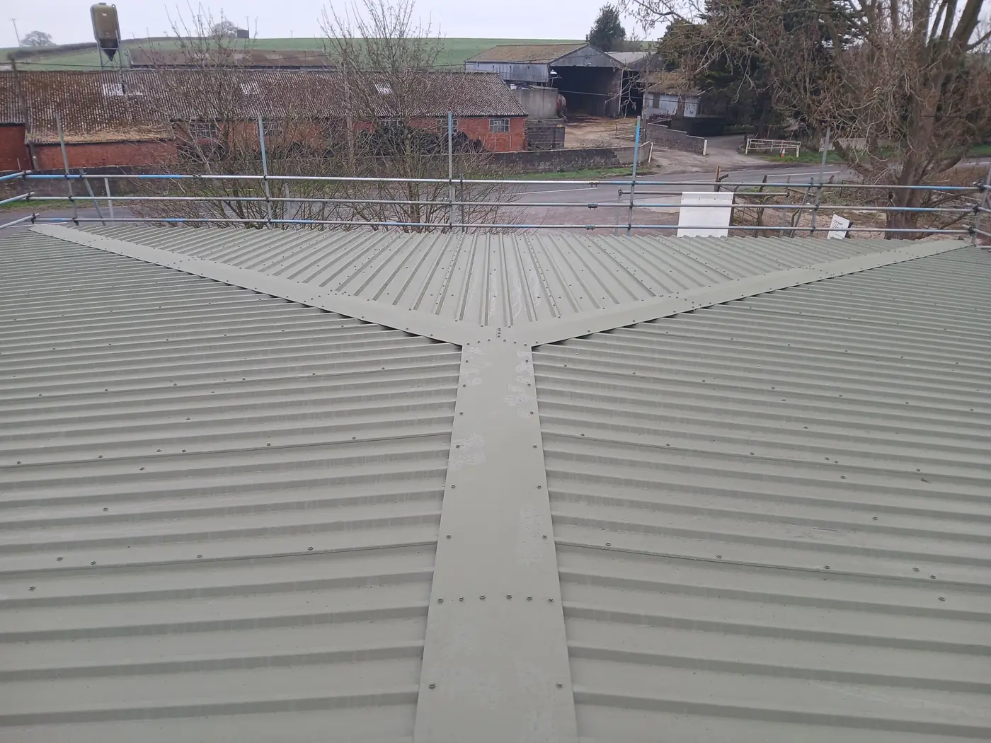 Finished valley detail on the new roof