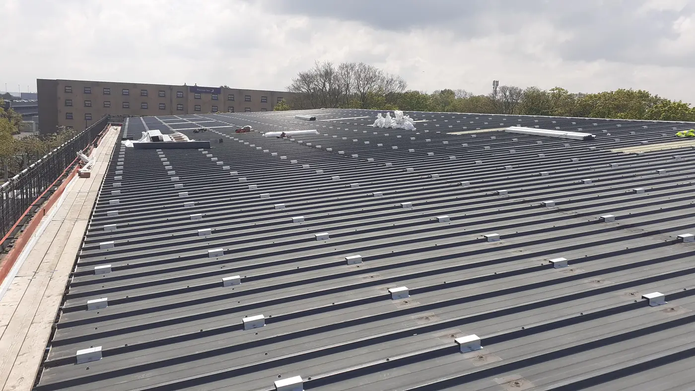 Finished roof with roof lights