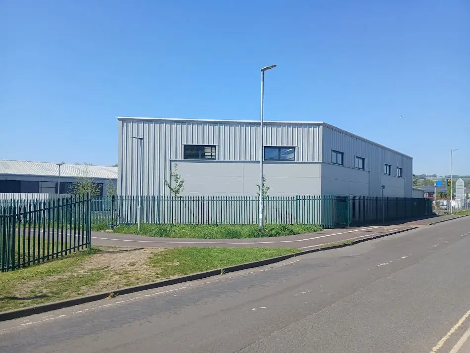 Side elevation of the completed building