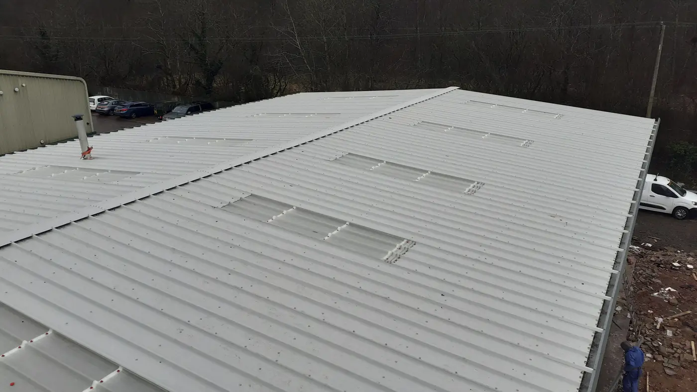 New roof panels and ridge