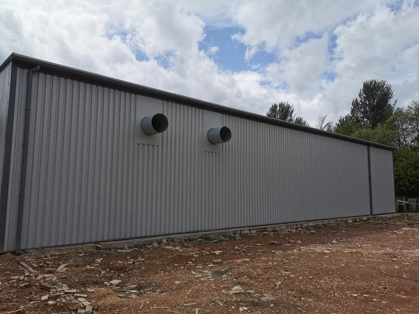 New profiled steel elevation cladding